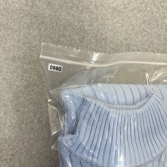 SOUTHPOLE Sweater Mens Large L Blue Pullover Ribbed Turtleneck Vintage Y2K - Picture 9 of 9